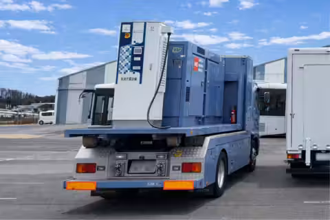 移動式EV充電器搭載車両の後方外観