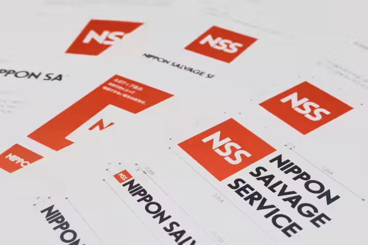 日本サルベージサービスの企業理念を表現したロゴデザイン設計資料